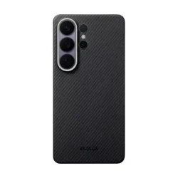 Pitaka Edge Ultra Slim Case with Aaron Button for Samsung S26 Ultra - Black / Grey